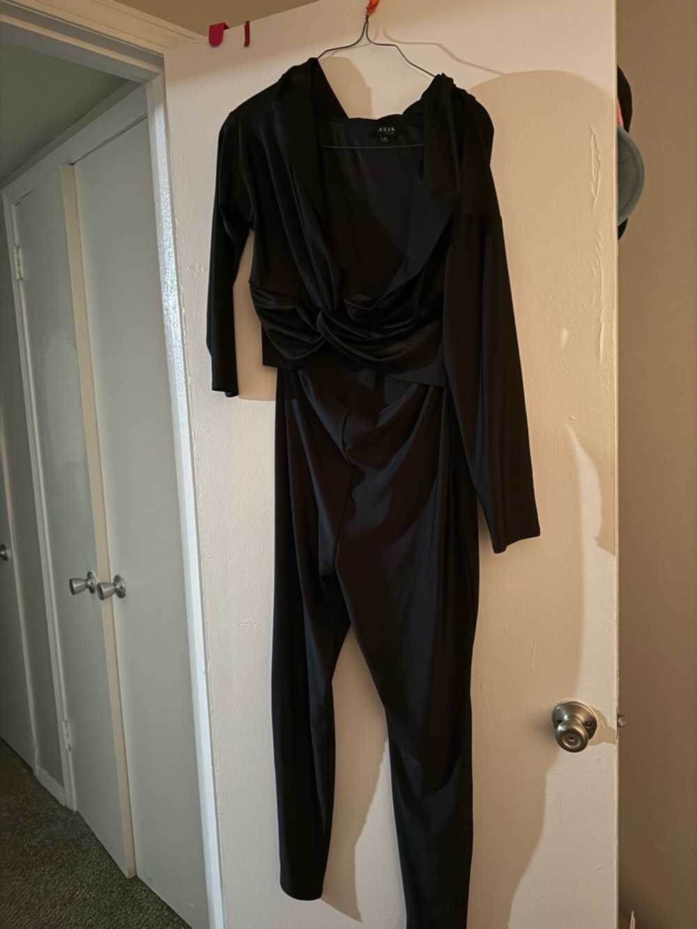 Black Draped Jumpsuit